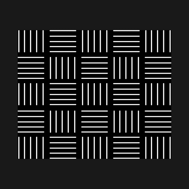 Abstract geometric pattern - strips - black and white. by kerens