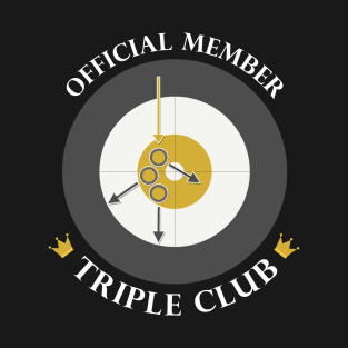 The "Triple Club" - White Text T-Shirt