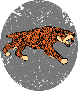 Saber Tooth Tiger Mandala style Magnet