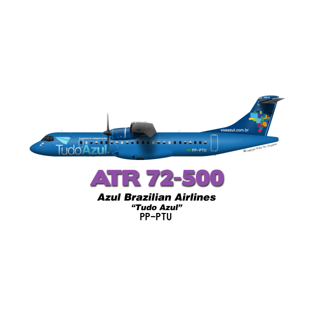 Avions de Transport Régional 72-500 - Azul Brazilian Airlines "Tudo Azul" by TheArtofFlying