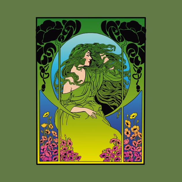 Art Deco Lady (green) by Soth Studio