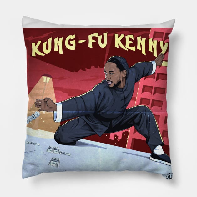 Kung Fu Kenny Pillow by BokkaBoom