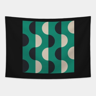 retro mid century abstract design Tapestry