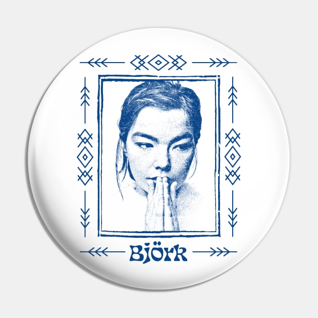 Björk / Vintage Style Aesthetic Fan Art Design Pin by DankFutura