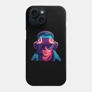 Man with headphones Phone Case