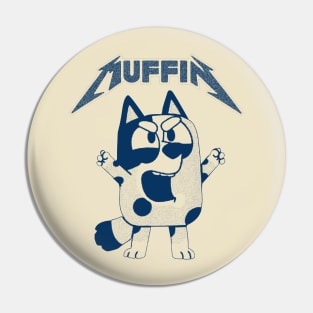 Muffin Bluey Metal Pin