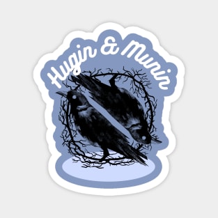 Hugin a munin, Huginn and Muninn Nordic Odin Norse God ravens Magnet