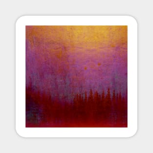 Red Forest at Sunset Magnet