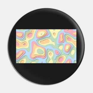 Pastel Rainbow Leopard Print Paper Contour Pattern Pin