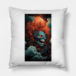 The Red Sun and the Ancient Gods Pillow