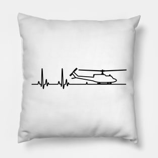 UH-1 Huey Helicopter Heartbeat Pulse Pillow
