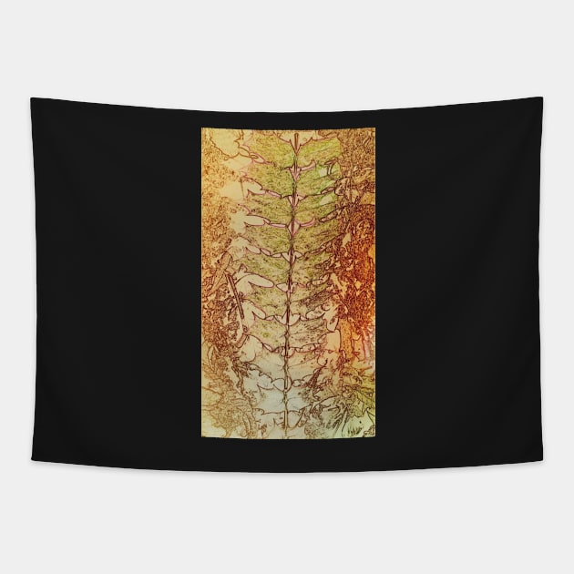 Autumnal Waterfall Tapestry by MagsWilliamson