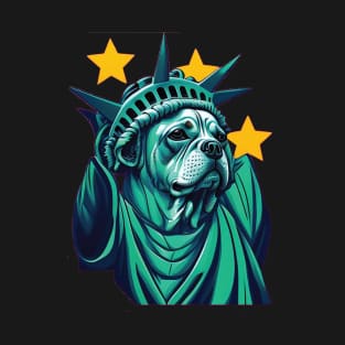 Funny Statue of Liberty With Dog Head - Statue of liberty T-Shirt