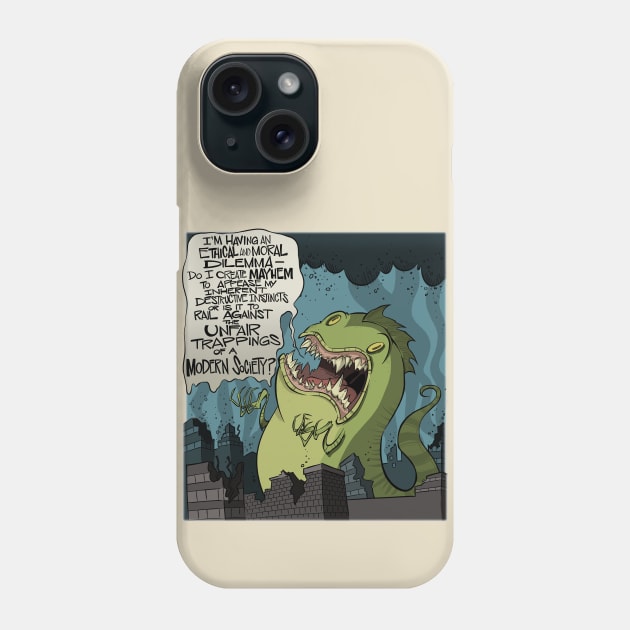 Existential Godzilla Phone Case by westinchurch