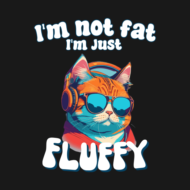 I’m not fat, I’m just fluffy funny humor for cat mom cat dad by AimArtStudio