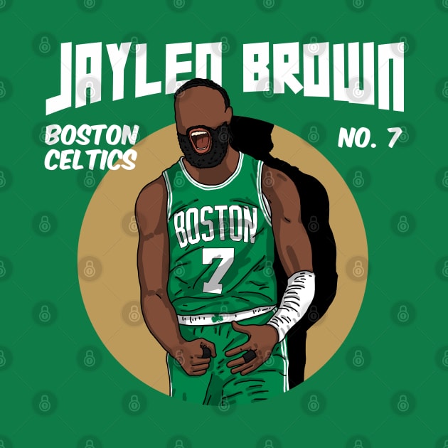 Jaylen Brown Comic Style Art by Luna Illustration