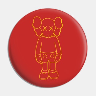 kaws line Pin