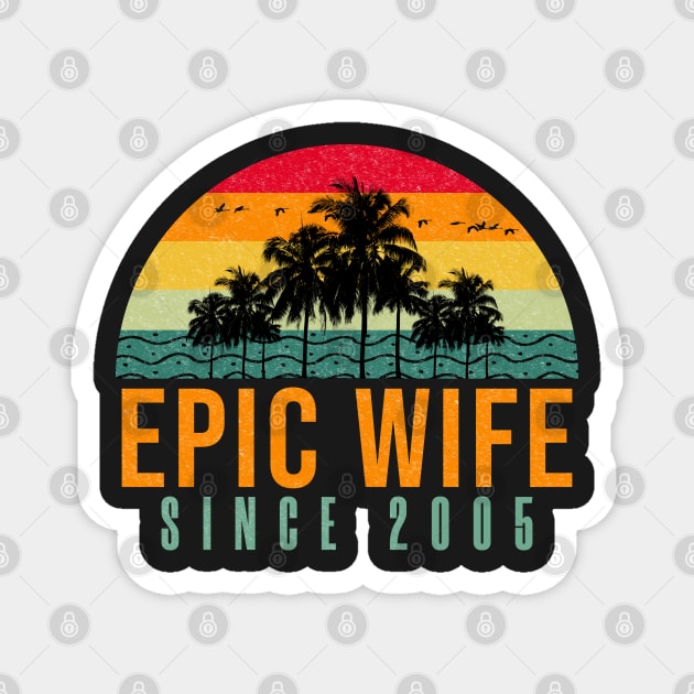 Epic Wife Since 2005 16th wedding anniversary Magnet by PlusAdore
