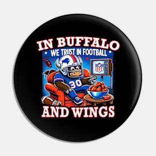 2023 Funny Buffalo Graphic Football Fan Pin