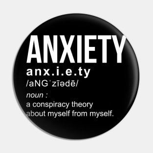 Anxiety Definition Funny Quote Gift for Familly Pin