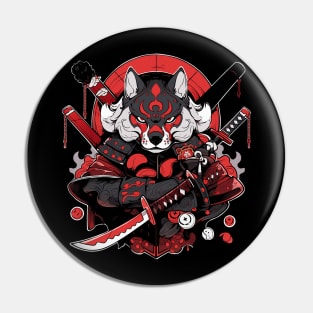 samurai dog Pin