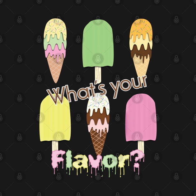 What's Your Flavor? Cute Ice Cream Cones & Popsicle Ice Blocks Pattern by karenmcfarland13