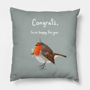 Apathetic Robin Pillow