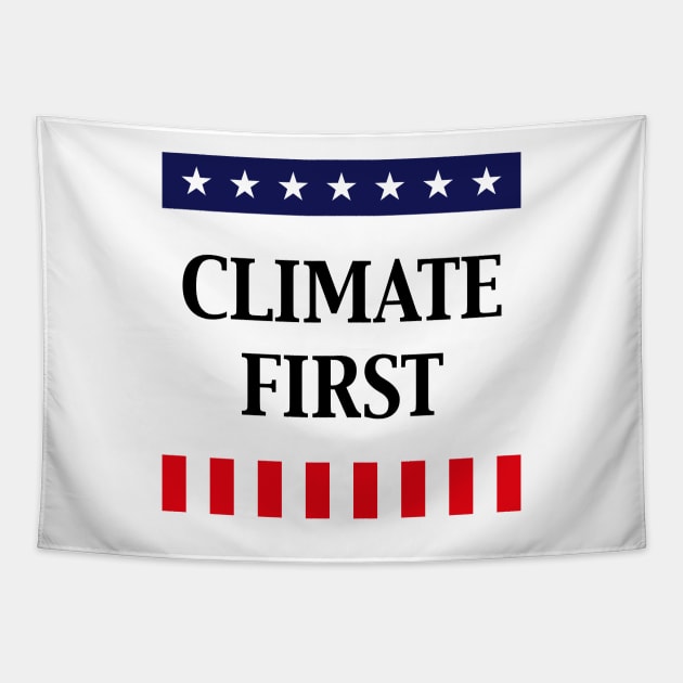 Climate First / Stars & Stripes (Climate Change) Tapestry by MrFaulbaum