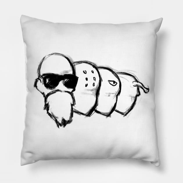 Bald but bold Pillow by CuretheBroken