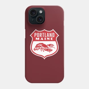 Vintage Portland Maine Lobster Shield Phone Case