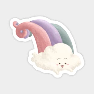 Happy Rainbow Cloud Magnet