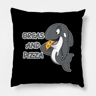 orcas and pizza Pillow