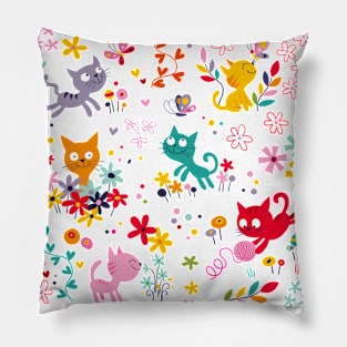 Cute kawaii cats Pillow