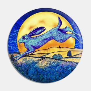 Hare and Midsummer Moon Pin