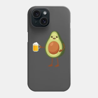 Avacado with beer. Phone Case