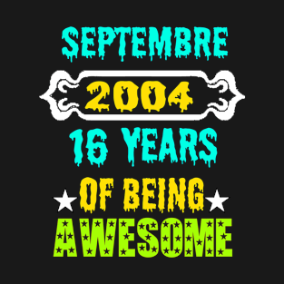 September 2004 16 years of being awesome T-Shirt