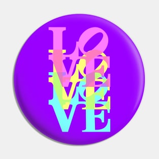 Stacked LOVE Pin