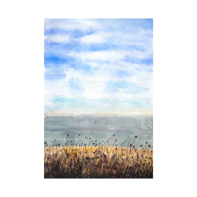 seaside of Brighton watercolor by colorandcolor