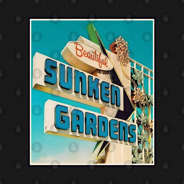 Historic Sunken Gardens Marquee St Pete Florida by AllThingsTees