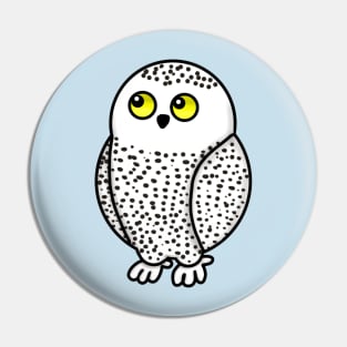 Chibi Snowy Owl Pin