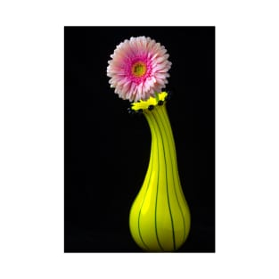 Fancy Unique Yellow Vase With Pink Gerbera T-Shirt