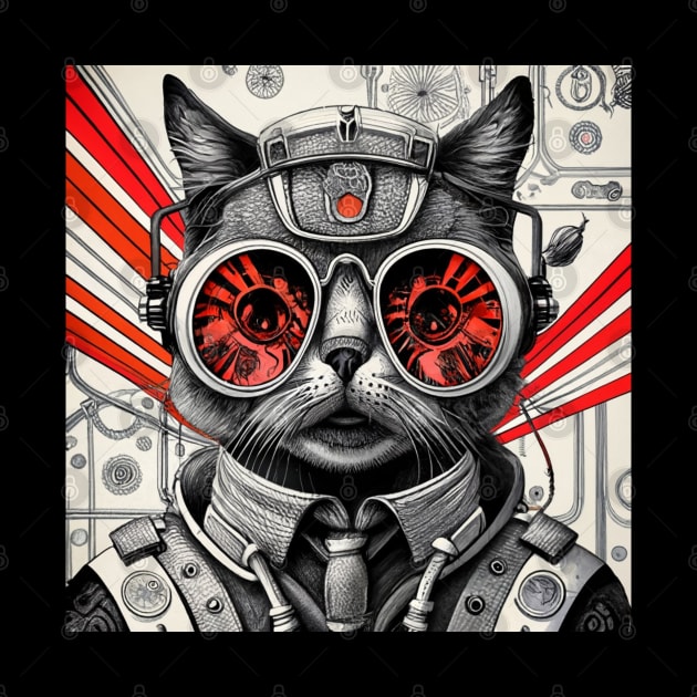 Cool Cyborg Cat by art4everyone