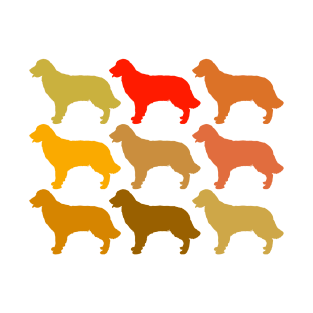 Golden Retriever Dogs in Rainbow Colors T-Shirt