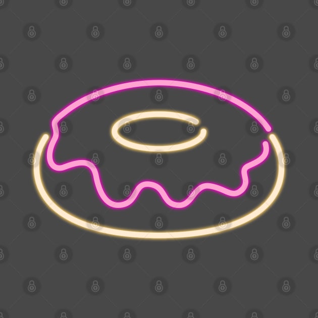 80's Gift 80s Retro Neon Sign Donut by PhuNguyen