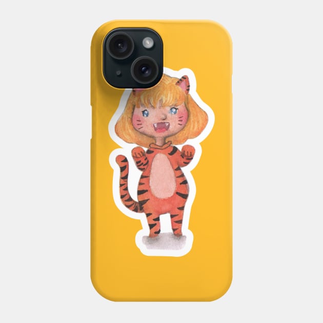 Tiger cat Phone Case by krimeee