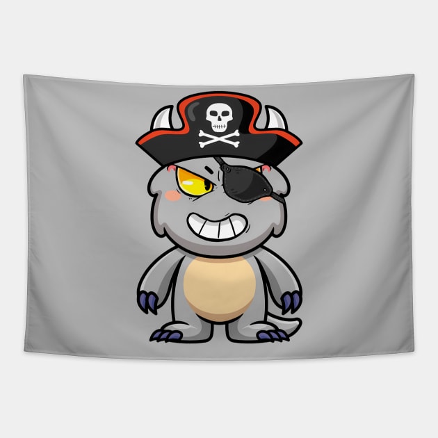 Baby Monster Grey Pirate Tapestry by Baby Monster CO