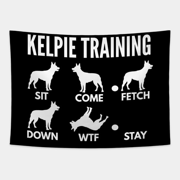 Australian Kelpie Training Barb Farmer Dog Tricks Tapestry by DoggyStyles