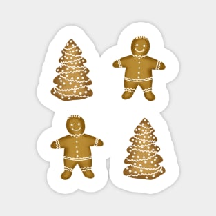 Gingerbread boys and trees Magnet