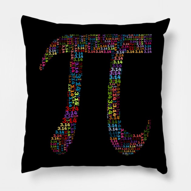Pi T-Shirt with the Letter Pi Containing the Value of Pi Pillow by designready4you