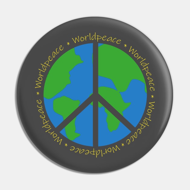 Worldpeace Pin by Vick Debergh